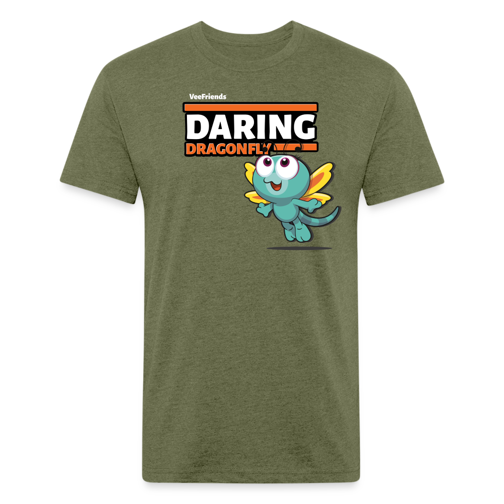 Daring Dragonfly Character Comfort Adult Tee - heather military green