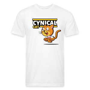 Cynical Cat Character Comfort Adult Tee - white