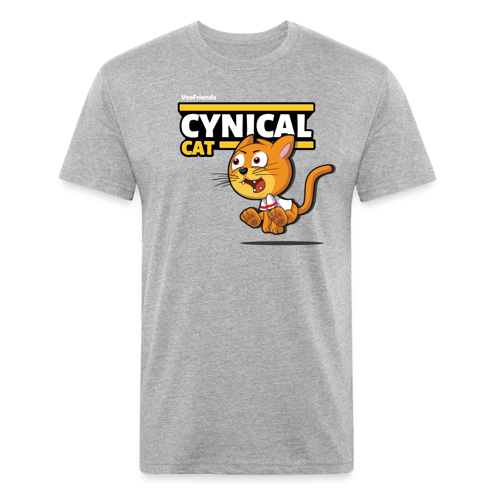 Cynical Cat Character Comfort Adult Tee - heather gray
