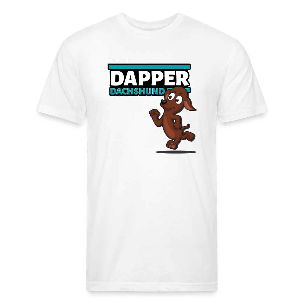 Dapper Dachshund Character Comfort Adult Tee - white