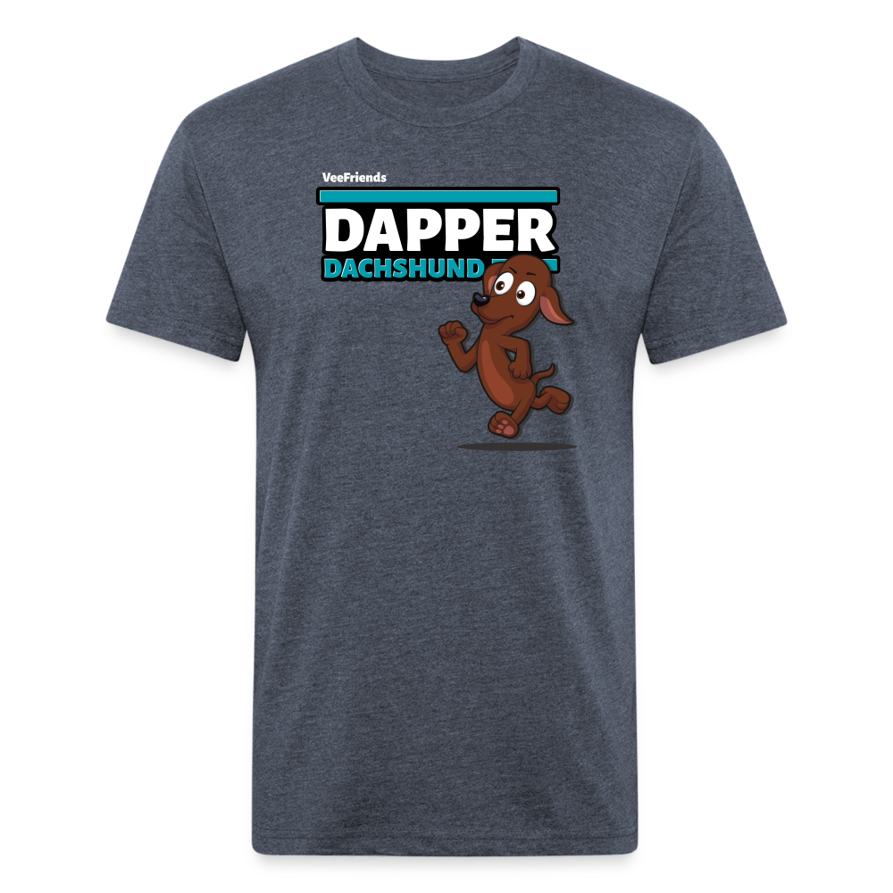 Dapper Dachshund Character Comfort Adult Tee - heather navy