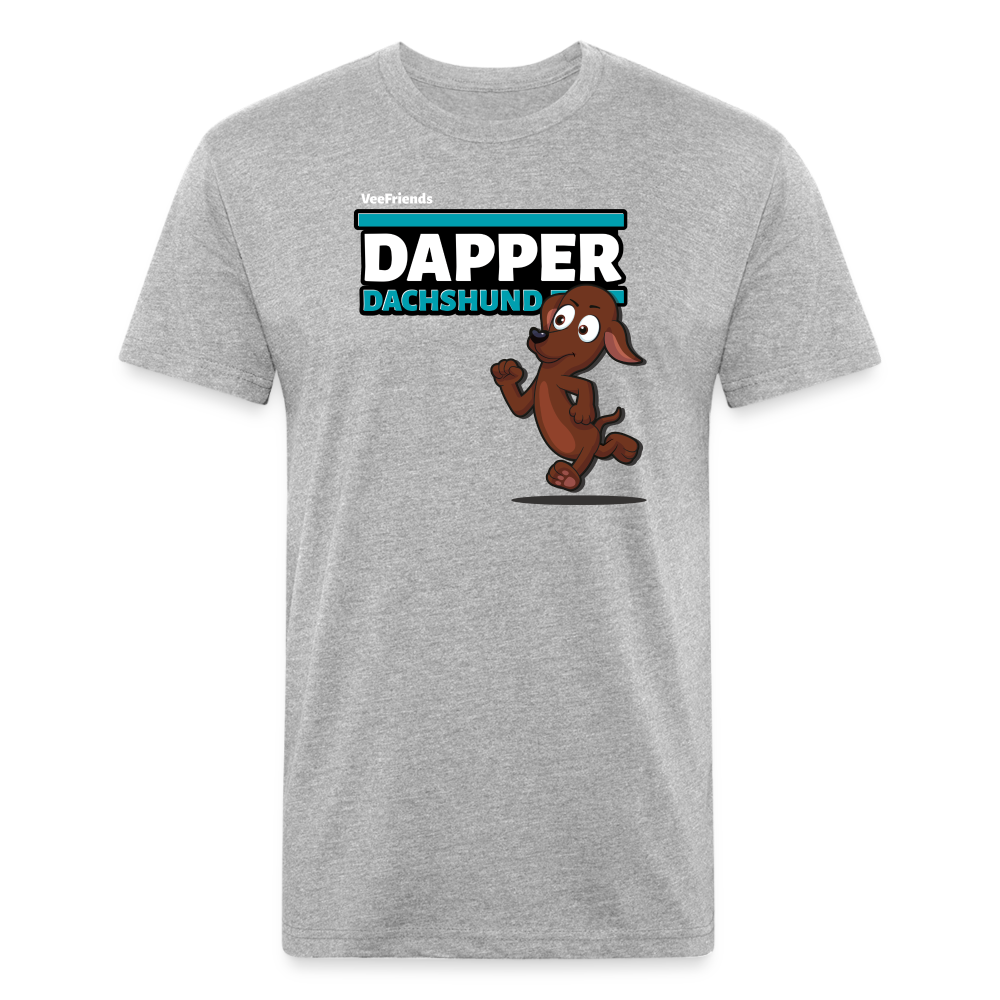 Dapper Dachshund Character Comfort Adult Tee - heather gray