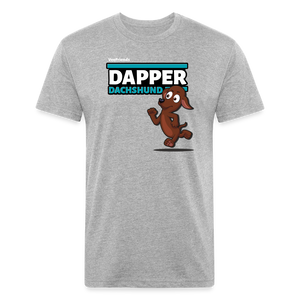 Dapper Dachshund Character Comfort Adult Tee - heather gray