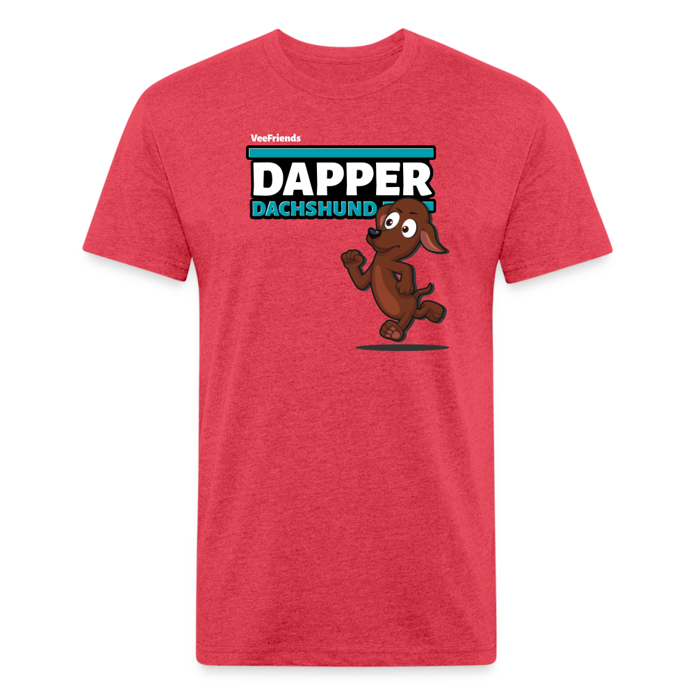 Dapper Dachshund Character Comfort Adult Tee - heather red