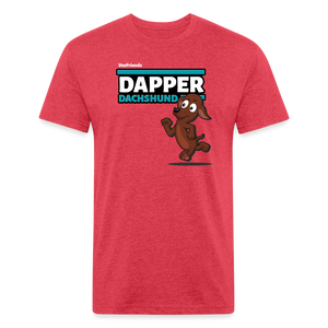 Dapper Dachshund Character Comfort Adult Tee - heather red