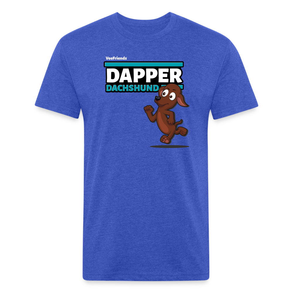 Dapper Dachshund Character Comfort Adult Tee - heather royal