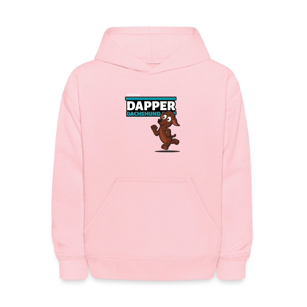 Dapper Dachshund Character Comfort Kids Hoodie - pink