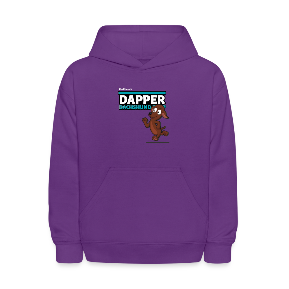 
            
                Load image into Gallery viewer, Dapper Dachshund Character Comfort Kids Hoodie - purple
            
        