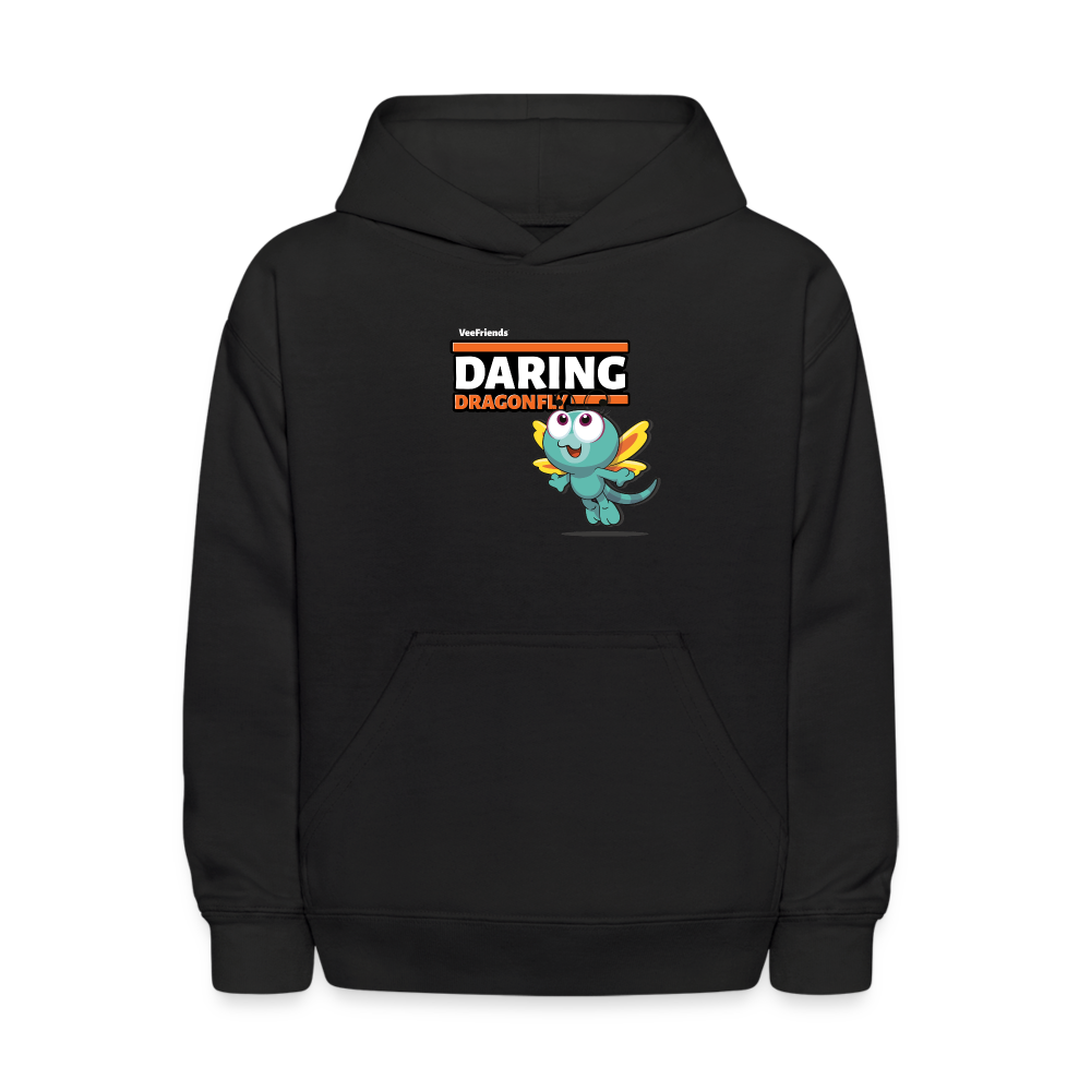 Daring Dragonfly Character Comfort Kids Hoodie - black