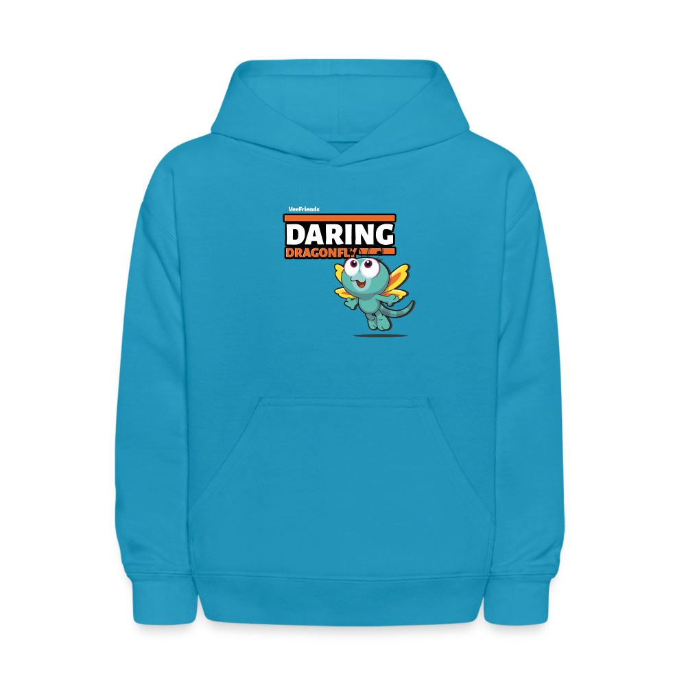 Daring Dragonfly Character Comfort Kids Hoodie - turquoise