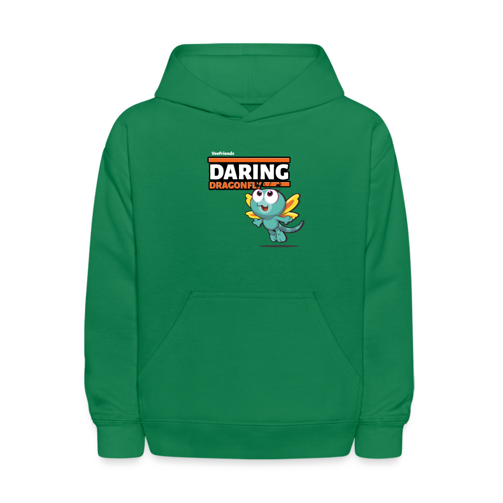 Daring Dragonfly Character Comfort Kids Hoodie - kelly green