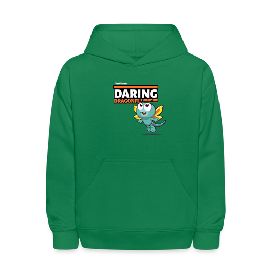 Daring Dragonfly Character Comfort Kids Hoodie - kelly green