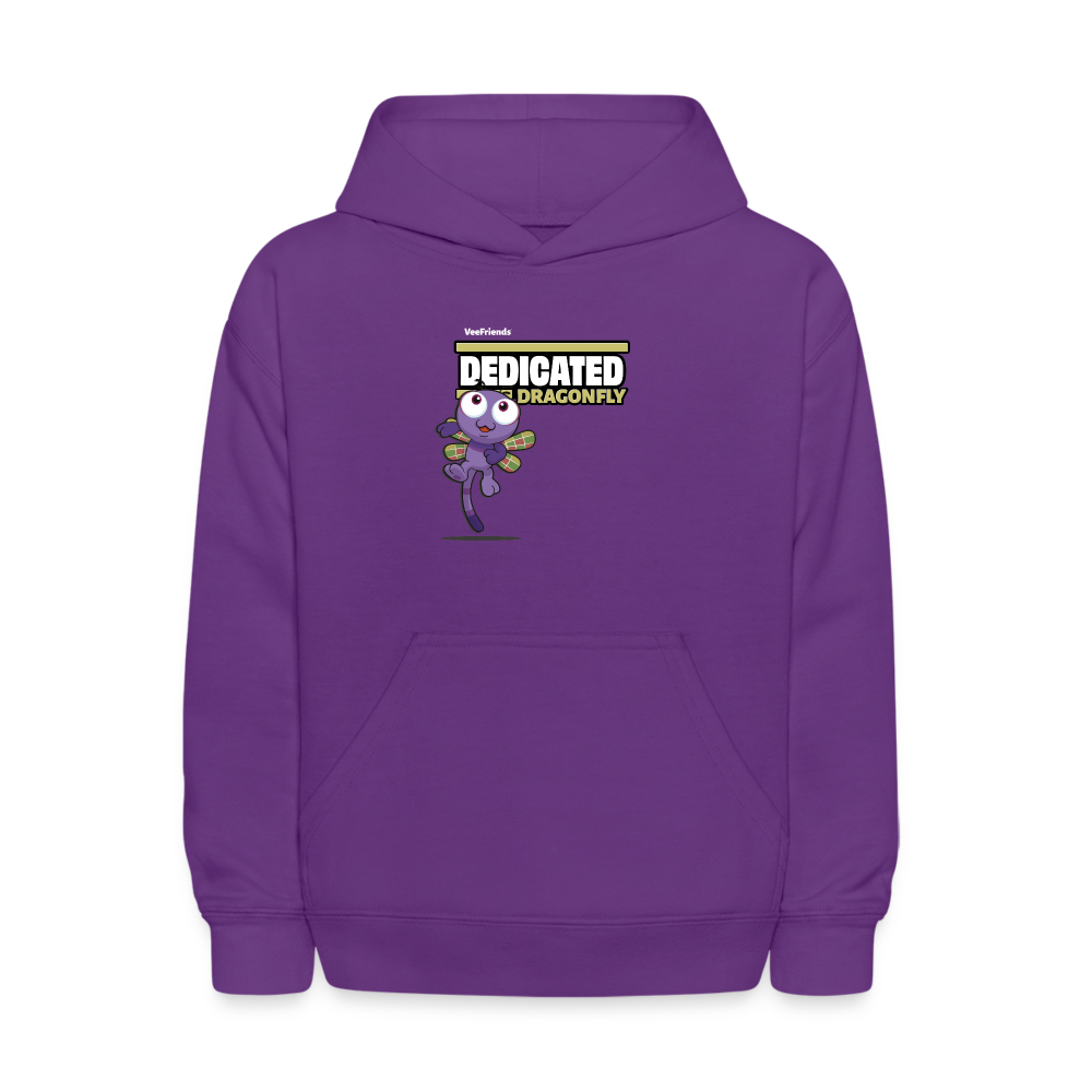 Dedicated Dragonfly Character Comfort Kids Hoodie - purple