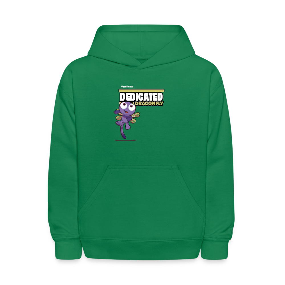 Dedicated Dragonfly Character Comfort Kids Hoodie - kelly green