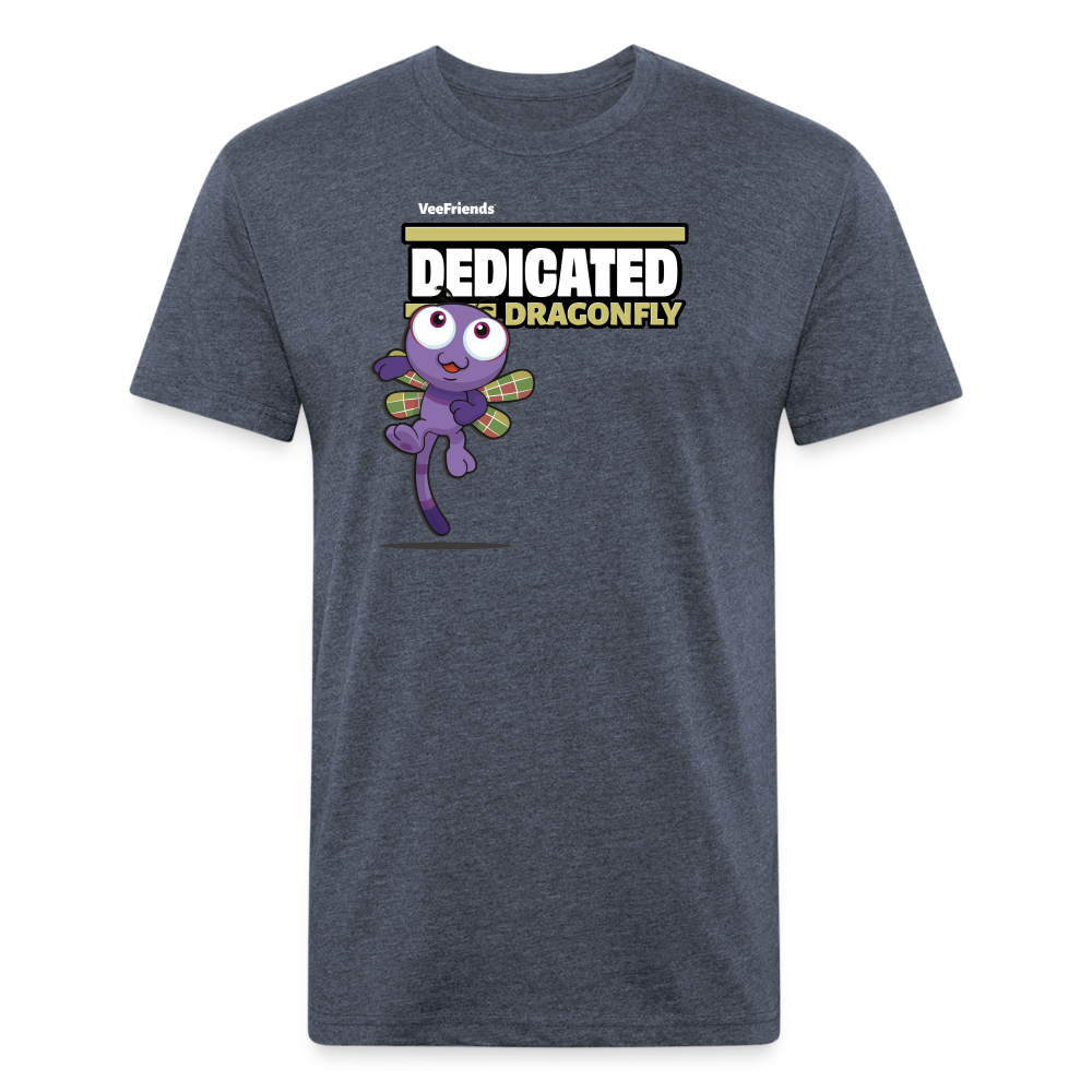 Dedicated Dragonfly Character Comfort Adult Tee - heather navy