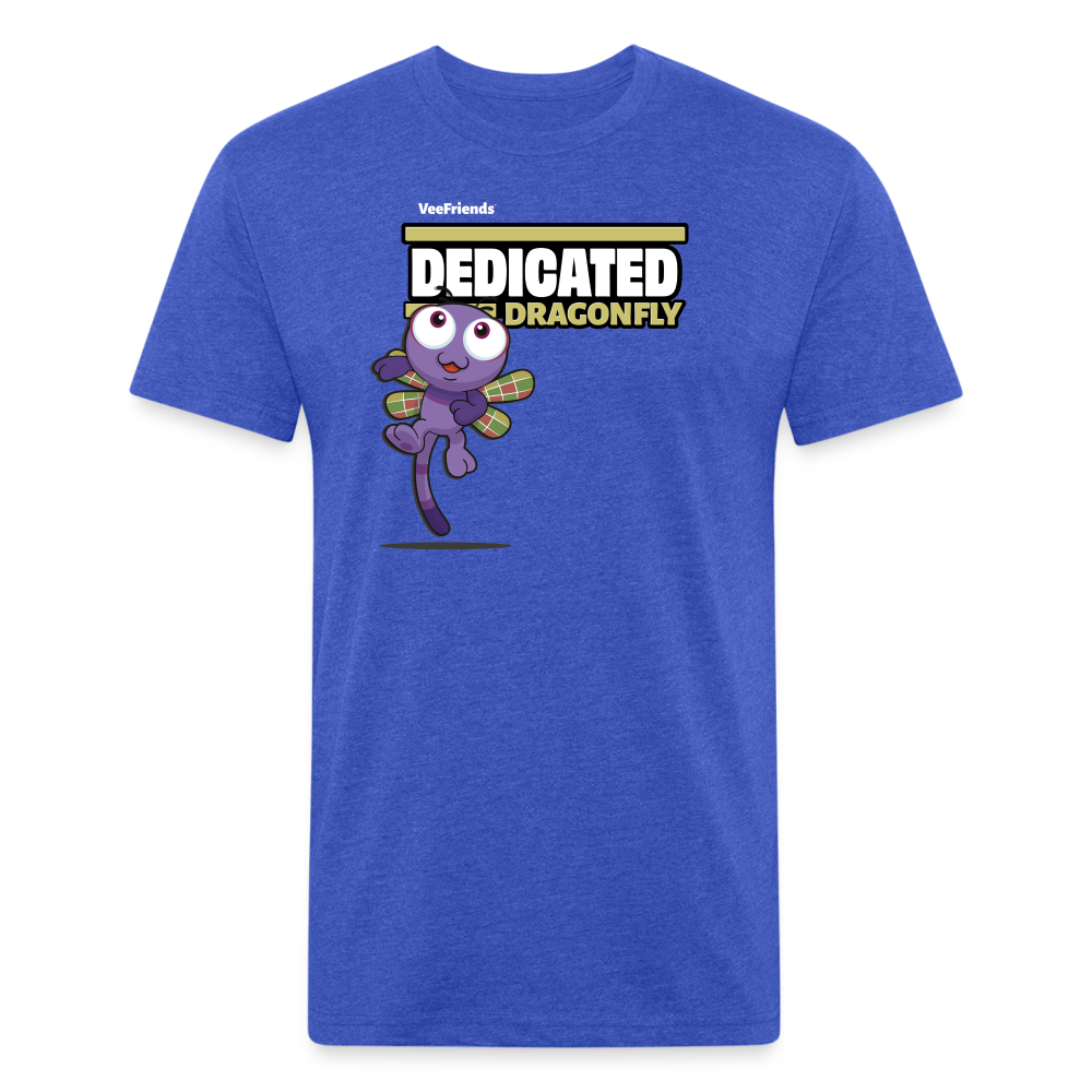 Dedicated Dragonfly Character Comfort Adult Tee - heather royal