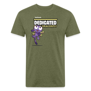 Dedicated Dragonfly Character Comfort Adult Tee - heather military green