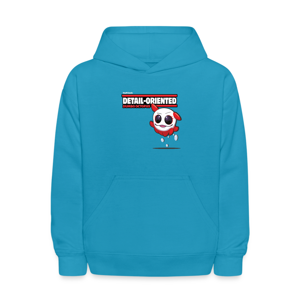 Detail-Oriented Dumbo Octopus Character Comfort Kids Hoodie - turquoise