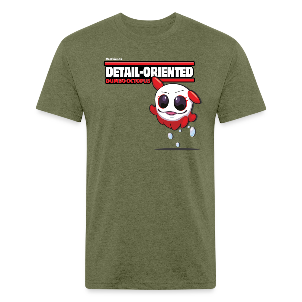 Detail-Oriented Dumbo Octopus Character Comfort Adult Tee - heather military green