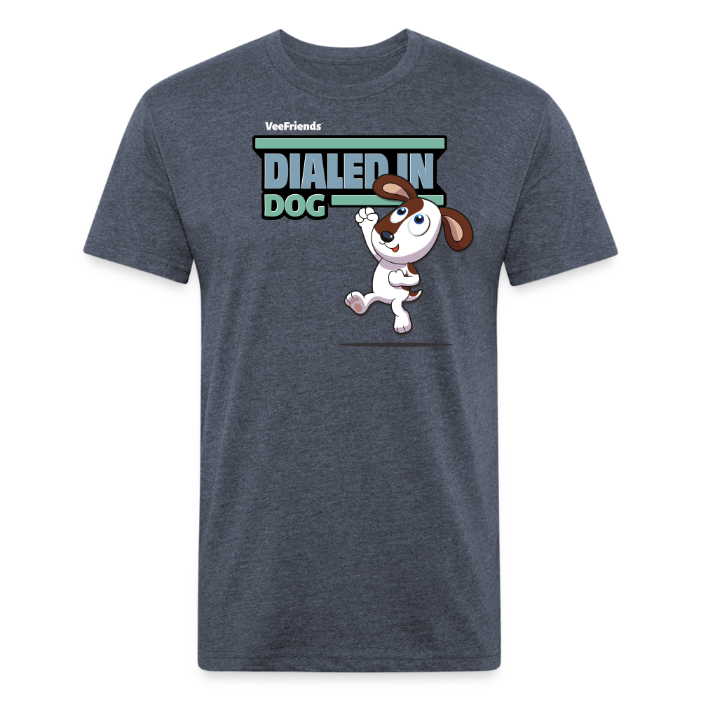 Dialed In Dog Character Comfort Adult Tee - heather navy