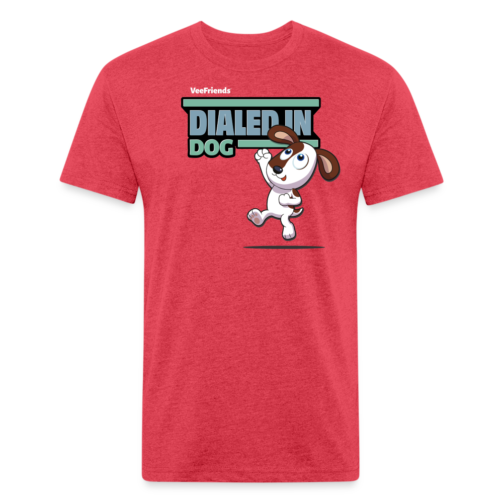 Dialed In Dog Character Comfort Adult Tee - heather red