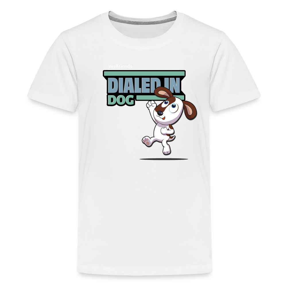 Dialed In Dog Character Comfort Kids Tee - white