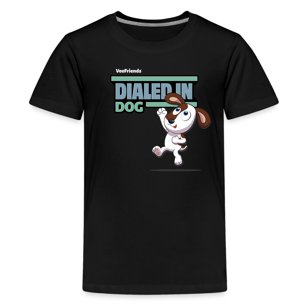 Dialed In Dog Character Comfort Kids Tee - black