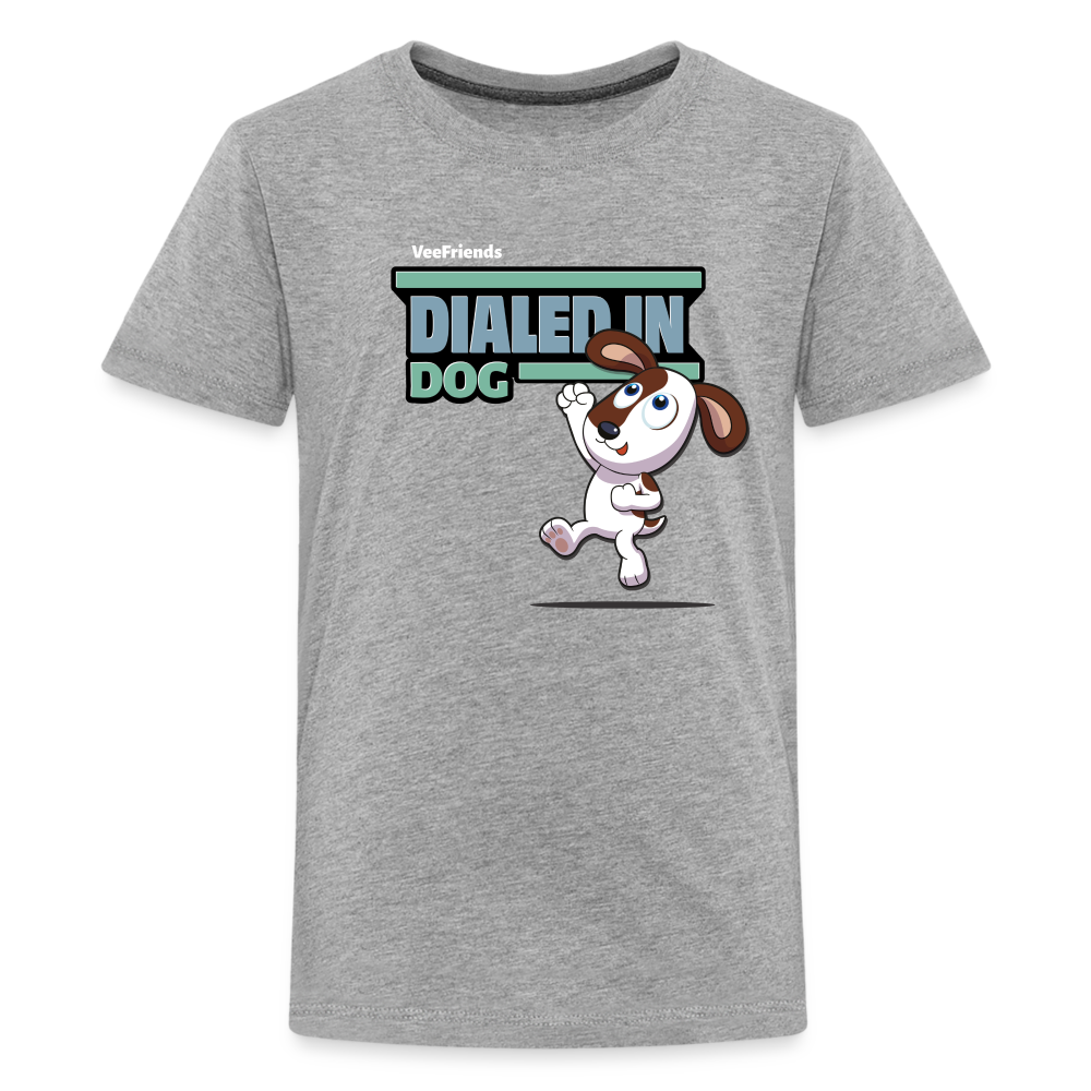 Dialed In Dog Character Comfort Kids Tee - heather gray