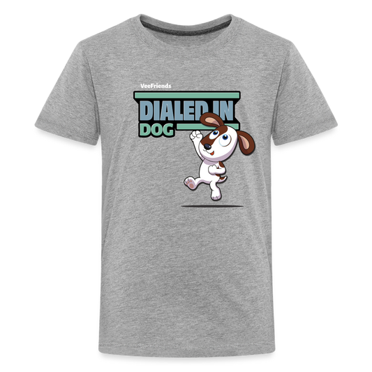 Dialed In Dog Character Comfort Kids Tee - heather gray