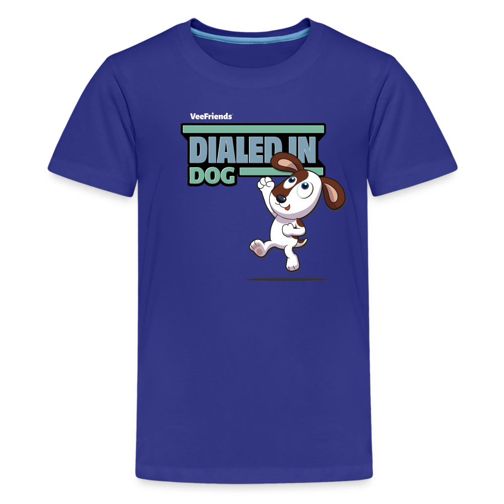 Dialed In Dog Character Comfort Kids Tee - royal blue