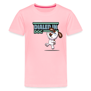Dialed In Dog Character Comfort Kids Tee - pink
