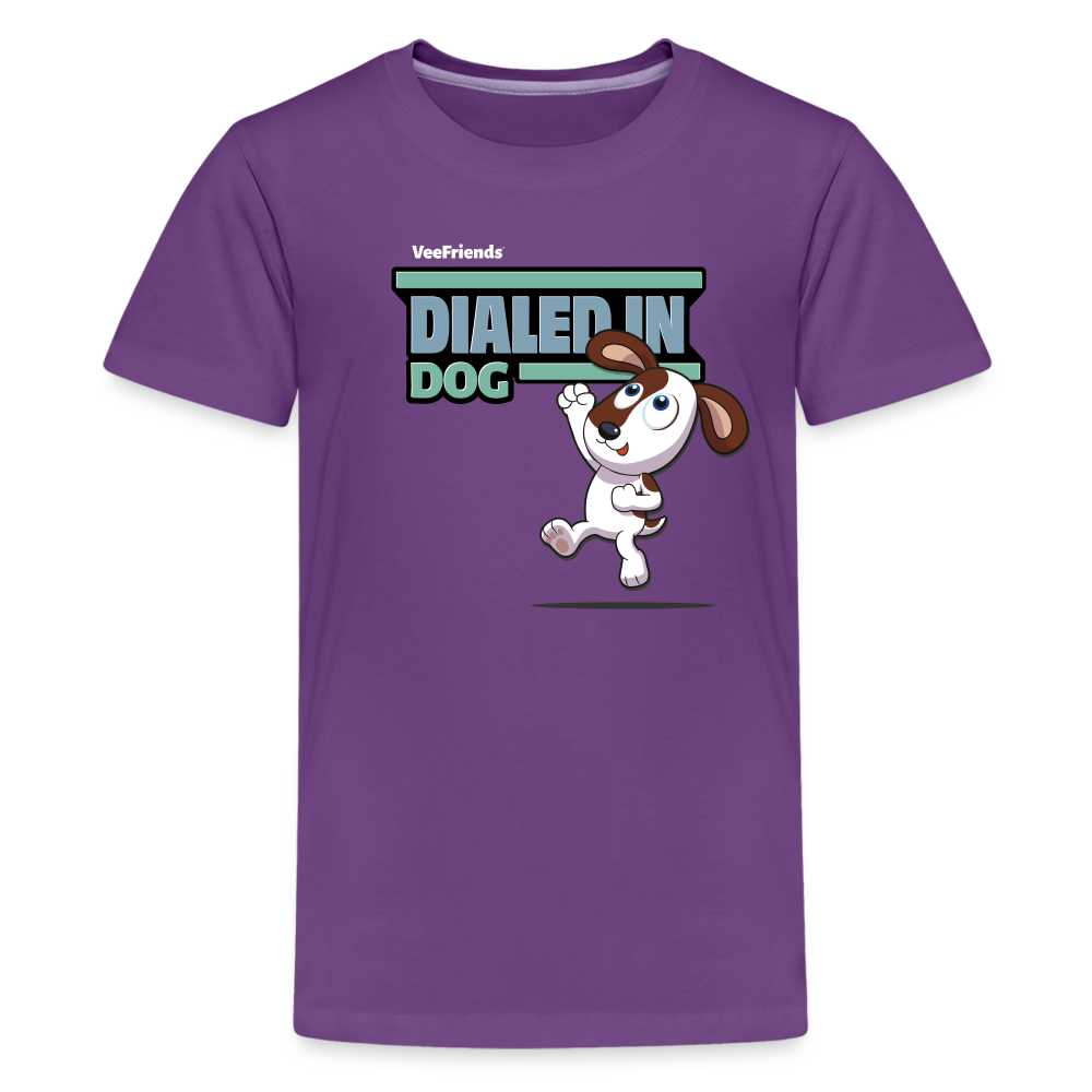 Dialed In Dog Character Comfort Kids Tee - purple