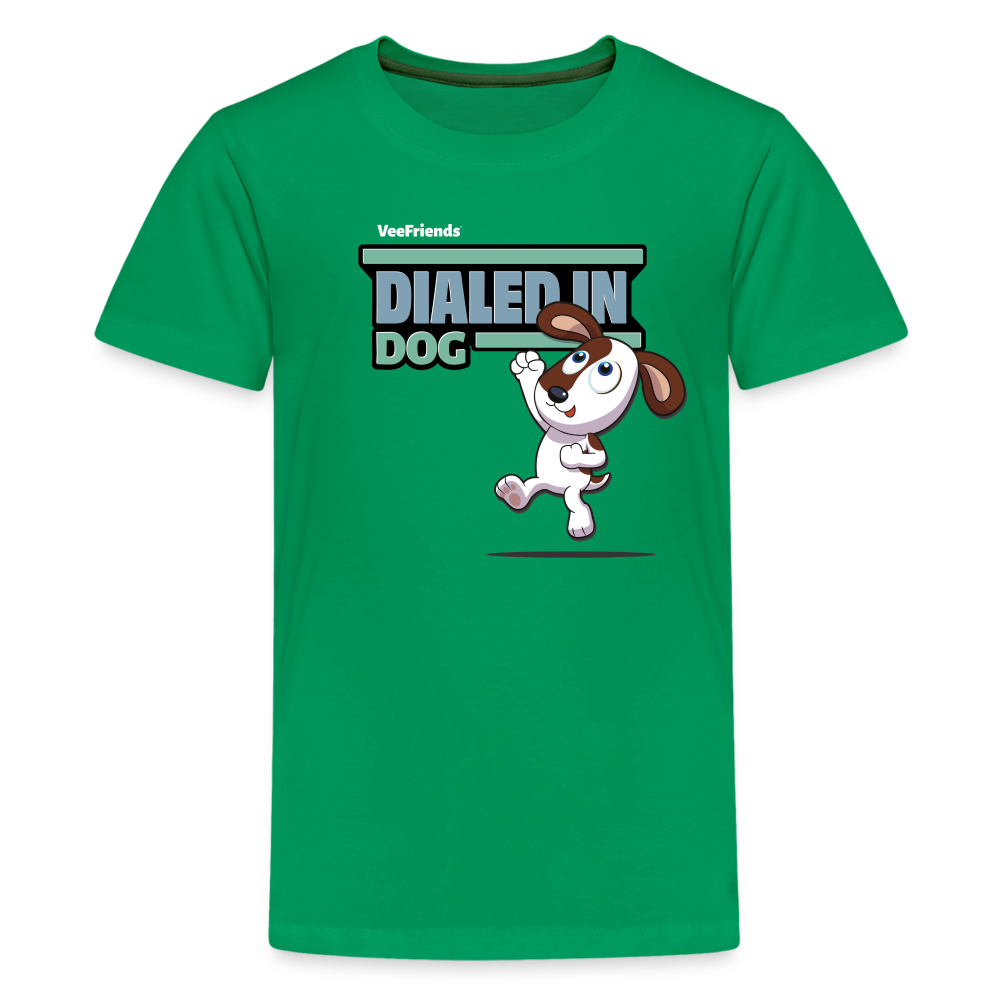 Dialed In Dog Character Comfort Kids Tee - kelly green