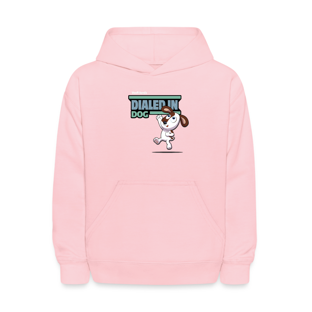 Dialed In Dog Character Comfort Kids Hoodie - pink