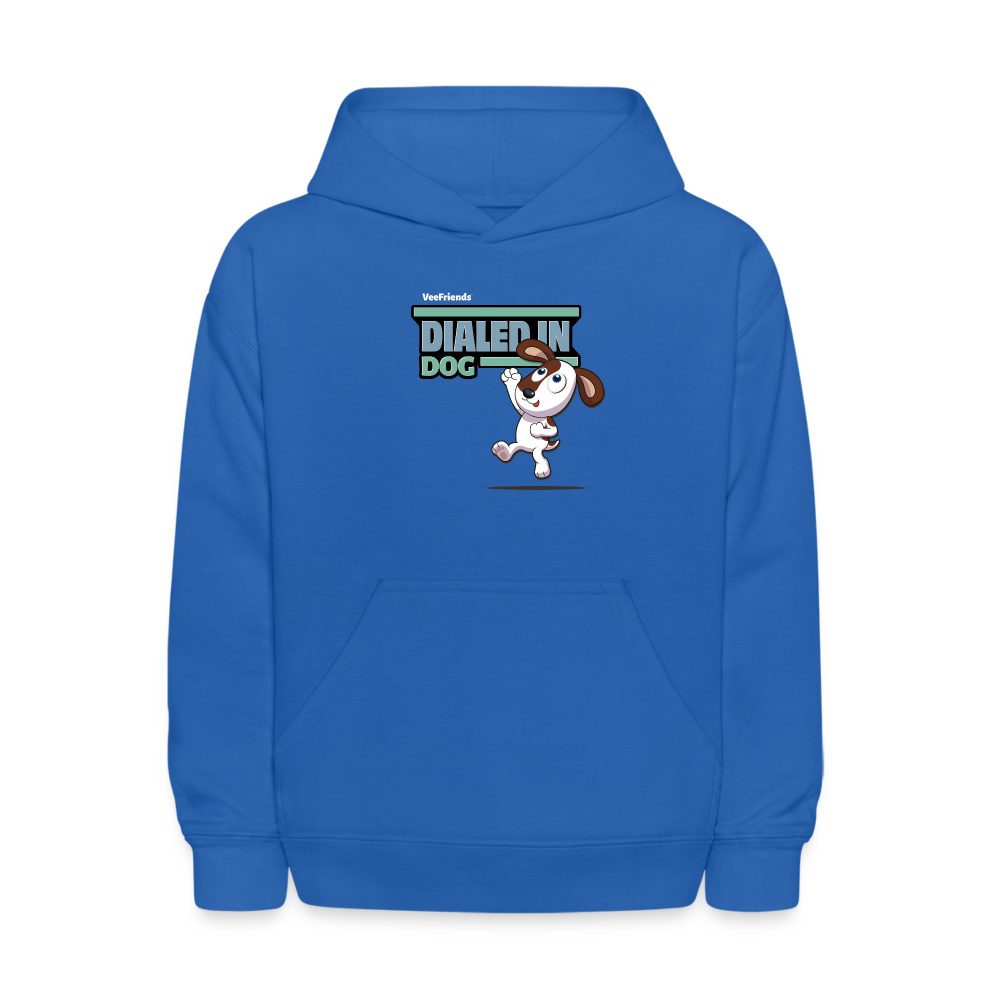 Dialed In Dog Character Comfort Kids Hoodie - royal blue