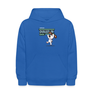 Dialed In Dog Character Comfort Kids Hoodie - royal blue