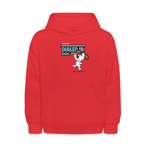 Dialed In Dog Character Comfort Kids Hoodie - red