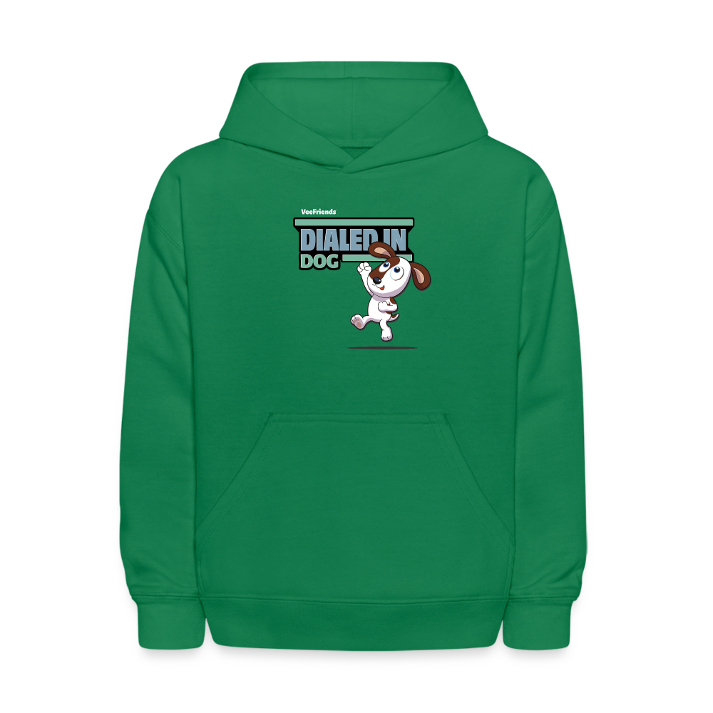 Dialed In Dog Character Comfort Kids Hoodie - kelly green
