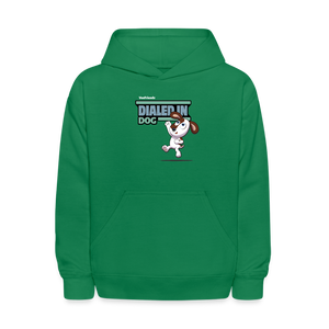 Dialed In Dog Character Comfort Kids Hoodie - kelly green