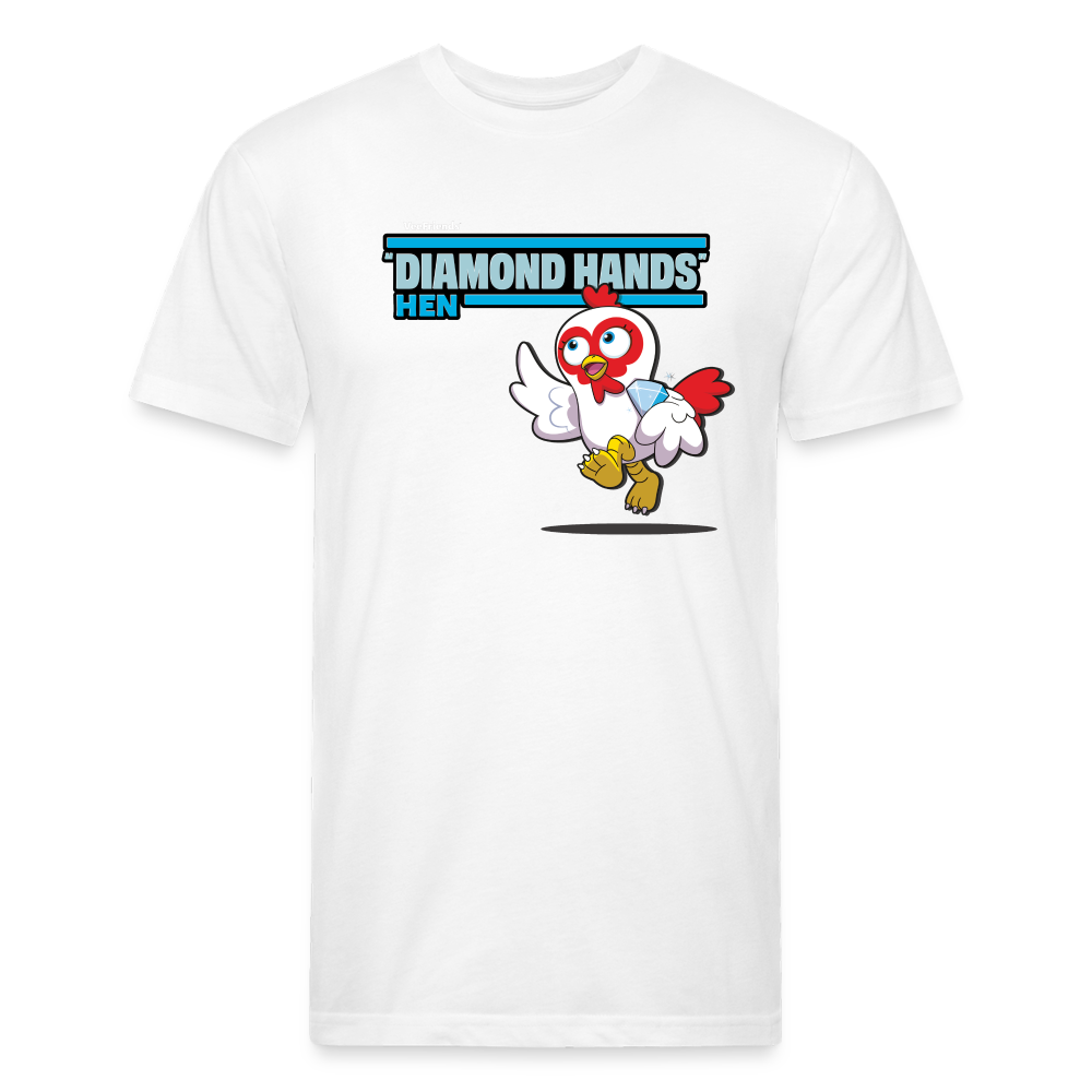 "Diamond Hands" Hen Character Comfort Adult Tee - white