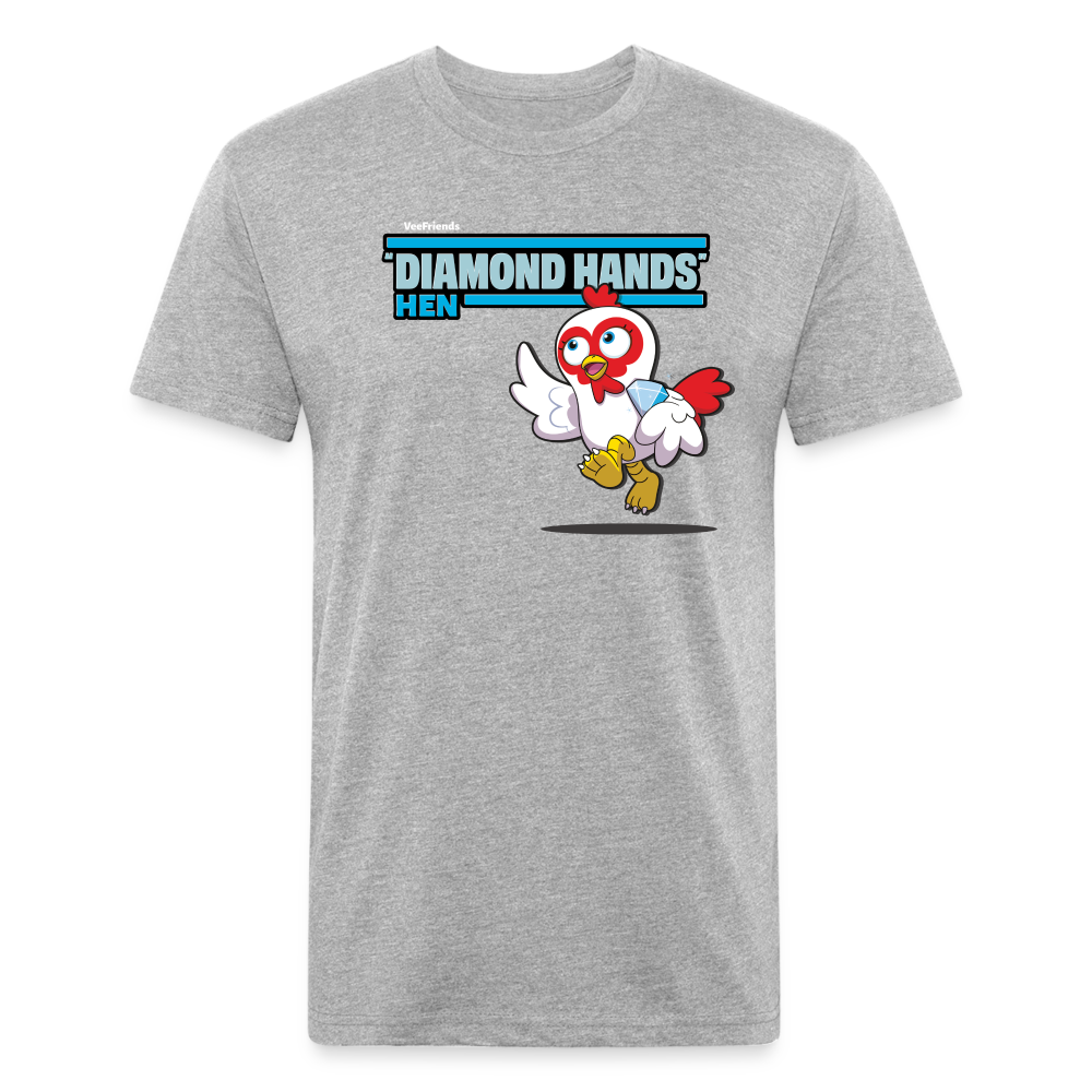 "Diamond Hands" Hen Character Comfort Adult Tee - heather gray