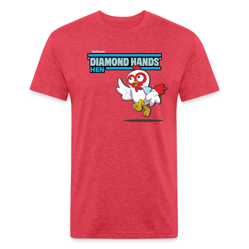 
            
                Load image into Gallery viewer, &amp;quot;Diamond Hands&amp;quot; Hen Character Comfort Adult Tee - heather red
            
        