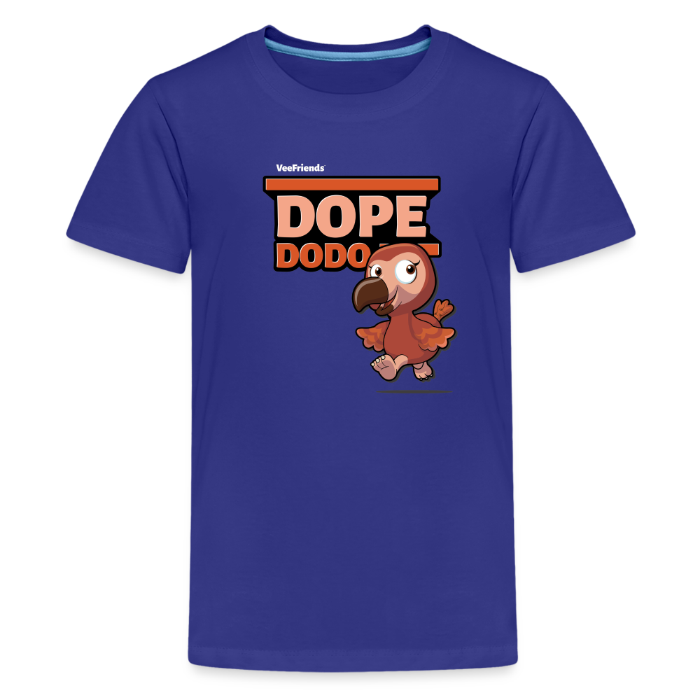 Dope Dodo Character Comfort Kids Tee - royal blue