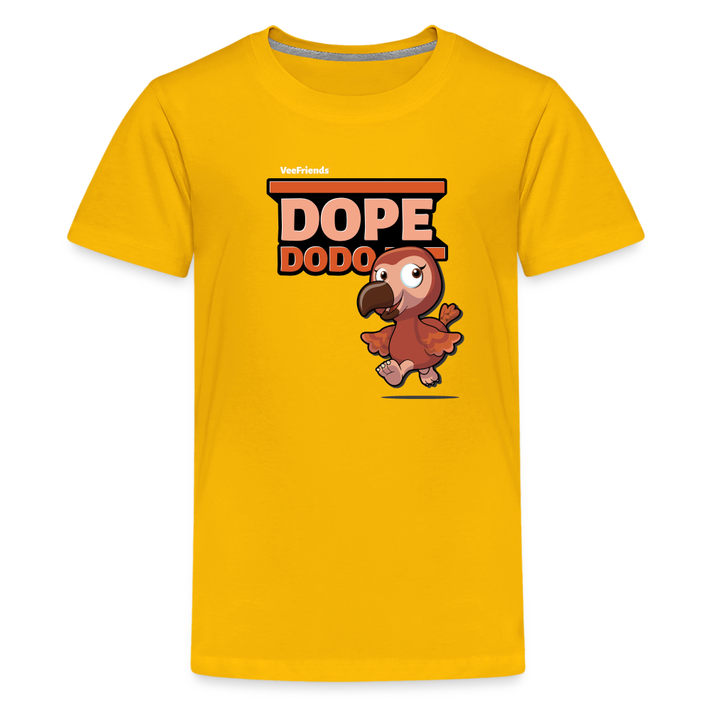 Dope Dodo Character Comfort Kids Tee - sun yellow