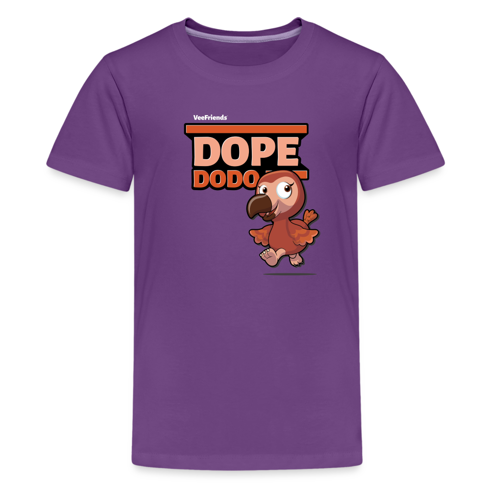 Dope Dodo Character Comfort Kids Tee - purple