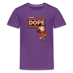 Dope Dodo Character Comfort Kids Tee - purple