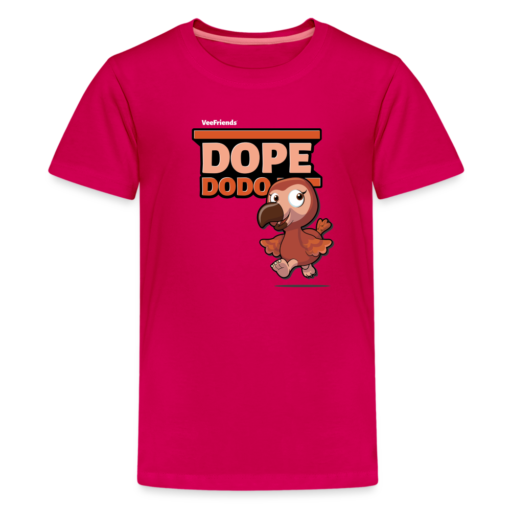 Dope Dodo Character Comfort Kids Tee - dark pink