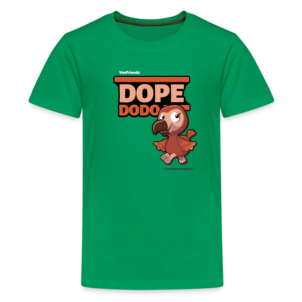 Dope Dodo Character Comfort Kids Tee - kelly green