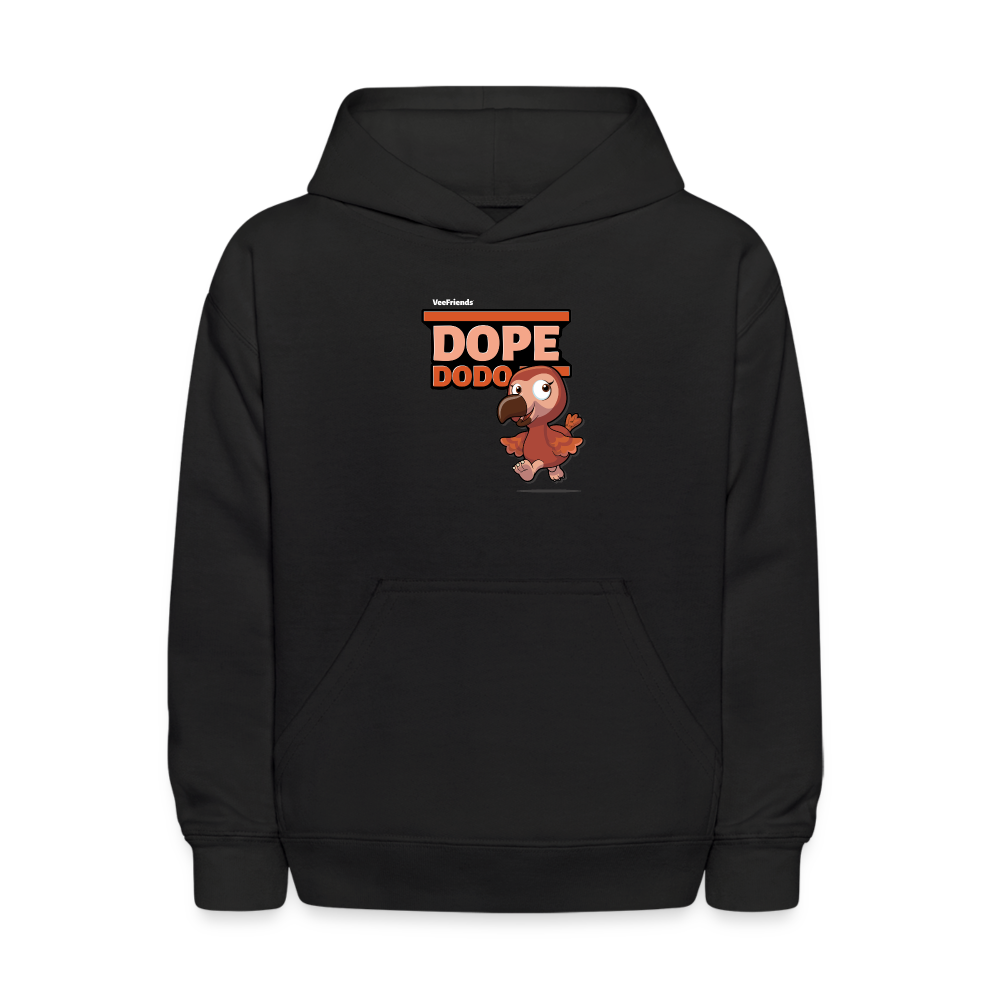 Dope Dodo Character Comfort Kids Hoodie - black