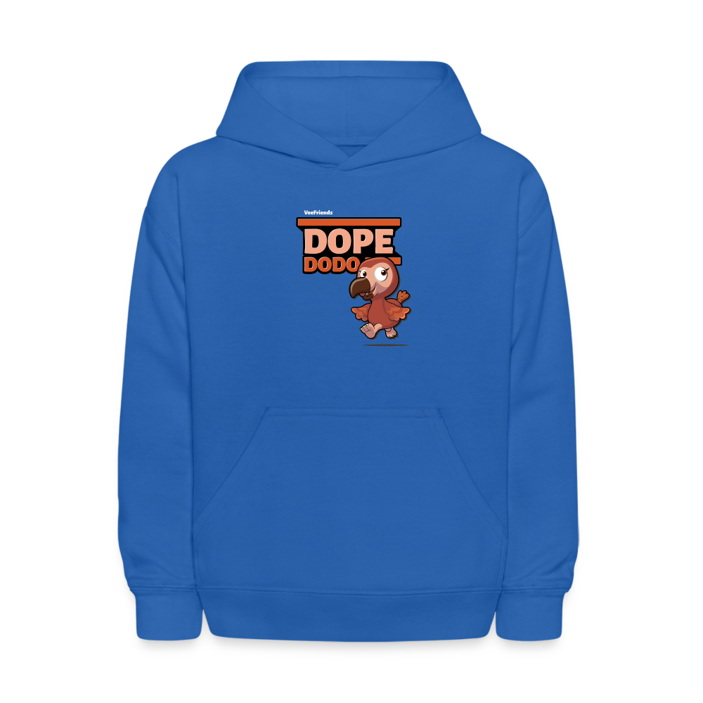 Dope Dodo Character Comfort Kids Hoodie - royal blue